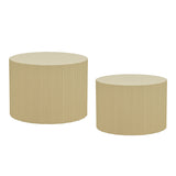 Masuta de cafea Set 2 piese, Crem