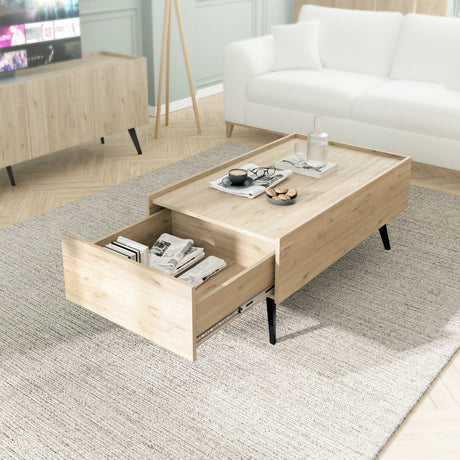 Masuta de cafea SHP-701-FF-1 Home Collection® Luna, Stejar, 103x45x60 cm