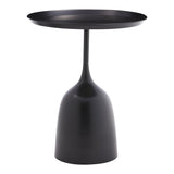 Masuta de cafea AGrile metal, negru, D50x60 cm