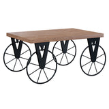Masuta de cafea Bike a, negru-nuc, 85x55x41 cm