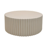 Masuta de cafea Binero, Gri - Travertin, D106x45 cm - Gri
