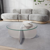 Masuta de cafea Bubble - White, Alb, 75x35x75 cm