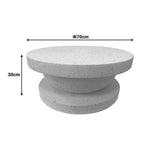 Masuta de cafea Cerba, Alb - Ecru, 70x30 cm - Ecru
