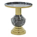Masuta de cafea Cogent metal negru, auriu, 46x46x50 cm