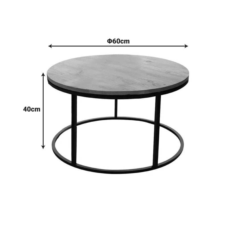 Măsuță de cafea cu aspect de marmură Sikele, metal, negru, 60x40 cm