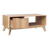Masuta de cafea, cu aspect Natural Hamea, 110x55x45 cm
