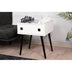 Masuta de cafea cu Design de Masa Sah, White, Alb, 50 x 60 x 50 cm