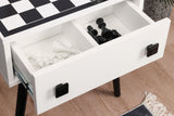 Masuta de cafea cu Design de Masa Sah, White, Alb, 50x60x50 cm