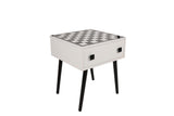 Masuta de cafea cu Design de Masa Sah, White, Alb, 50x60x50 cm