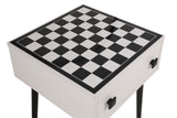 Masuta de cafea cu Design de Masa Sah, White, Alb, 50x60x50 cm