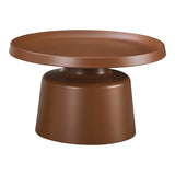 Măsuță de cafea cu functie metalică Ginoze, Metal, Maro, 70x43 cm