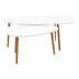 Masuta de cafea din alb-Natural Monty, 116x46x6 cm
