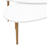 Masuta de cafea din alb-Natural Monty, 116x46x6 cm