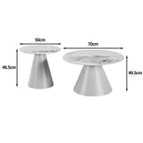 Masuta de cafea Duoma, Metal