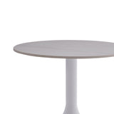 Masuta de cafea Fabron piatra sinterizata, alba, 50x50x52 cm