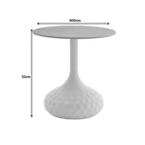 Masuta de cafea Fabron piatra sinterizata, alba, 50x50x52 cm