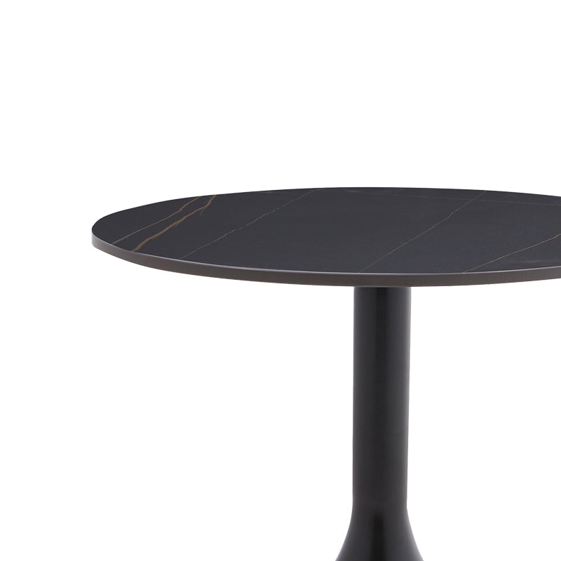 Masuta de cafea Fabron piatra sinterizata, negru, 50x50x52 cm