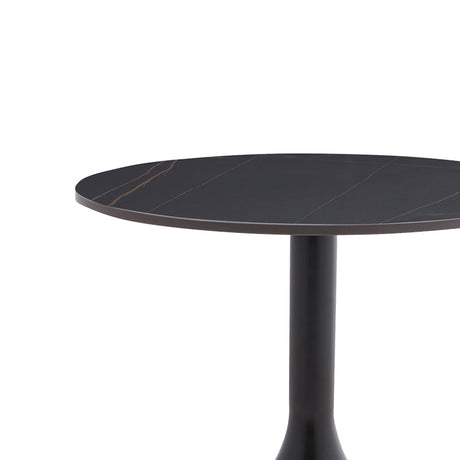 Masuta de cafea Fabron piatra sinterizata, negru, 50x50x52 cm