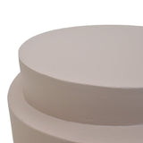 Masuta de cafea Fortox, Crem, D40x50 cm