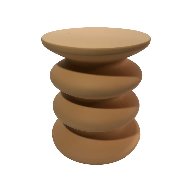 Masuta de cafea Jonne, Alb - Teracota, 40x46 cm - Maro