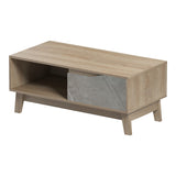 Masuta de Cafea Judas Sonoma Bej marmura, 90x45x38 cm