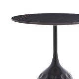 Masuta de cafea Kousien piatra sinterizata, neagra, D50x60 cm