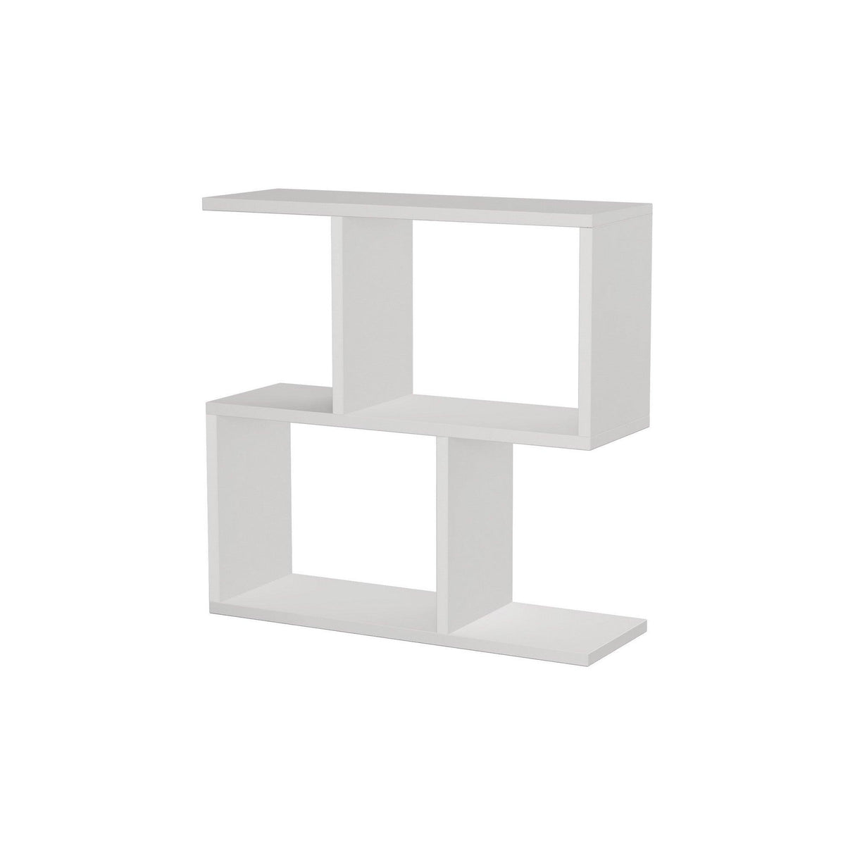 Masuta de Cafea Lateral Modern, Alb - Gri, 20x60x60 cm - Alb