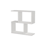 Masuta de Cafea Lateral Modern, Alb - Gri, 20x60x60 cm - Alb