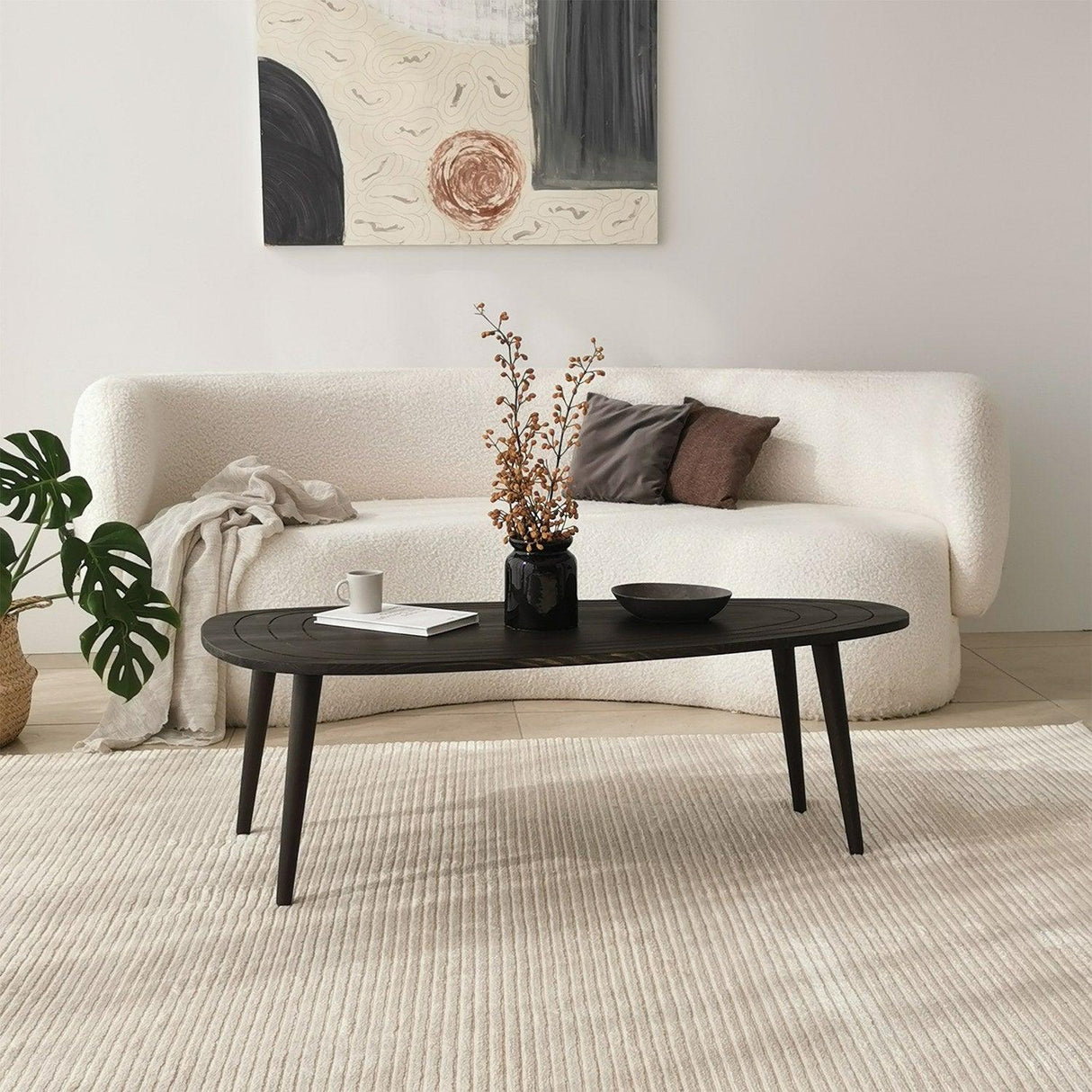 Masuta de Cafea, Lemn Masiv, 115x38x50 cm - Gri