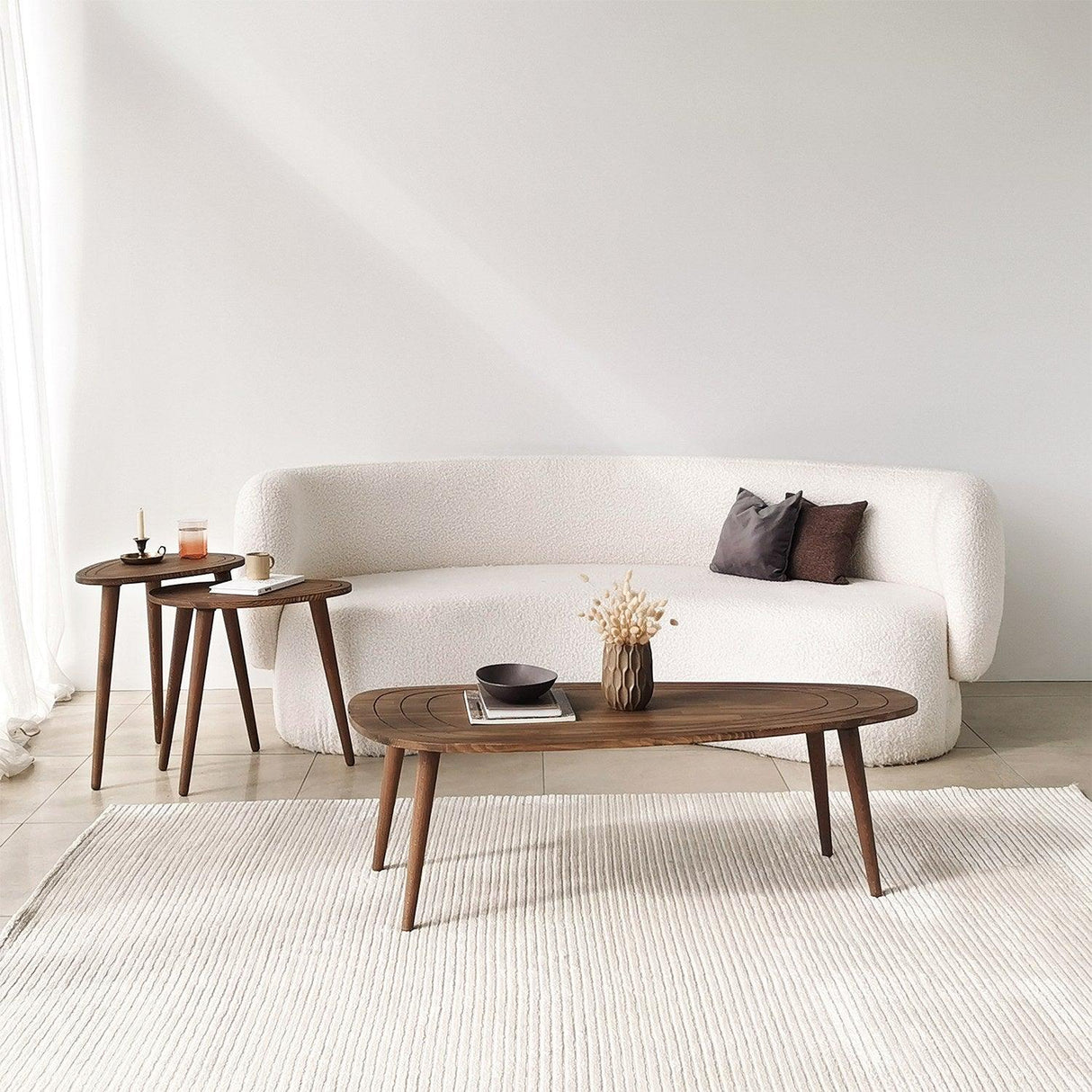 Masuta de Cafea, Lemn Masiv, 115x38x50 cm - Maro