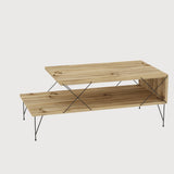 Masuta de Cafea Loire, Antracit - Alb - Stejar, 100x40x50 cm - Masuta de Cafea Loire, Antracit - Alb - Stejar, 100x40x50 cm