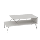 Masuta de Cafea Loire, Antracit - Alb - Stejar, 100x40x50 cm - Masuta de Cafea Loire, Antracit - Alb - Stejar, 100x40x50 cm