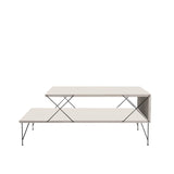 Masuta de Cafea Loire, Antracit - Alb - Stejar, 100x40x50 cm - Masuta de Cafea Loire, Antracit - Alb - Stejar, 100x40x50 cm