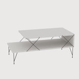 Masuta de Cafea Loire, Antracit - Alb - Stejar, 100x40x50 cm - Masuta de Cafea Loire, Antracit - Alb - Stejar, 100x40x50 cm