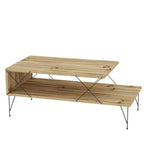 Masuta de Cafea Loire, Antracit - Alb - Stejar, 100x40x50 cm - Masuta de Cafea Loire, Antracit - Alb - Stejar, 100x40x50 cm