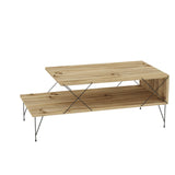Masuta de Cafea Loire, Antracit - Alb - Stejar, 100x40x50 cm - Masuta de Cafea Loire, Antracit - Alb - Stejar, 100x40x50 cm