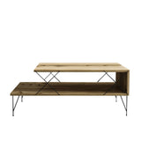 Masuta de Cafea Loire, Antracit - Alb - Stejar, 100x40x50 cm - Masuta de Cafea Loire, Antracit - Alb - Stejar, 100x40x50 cm