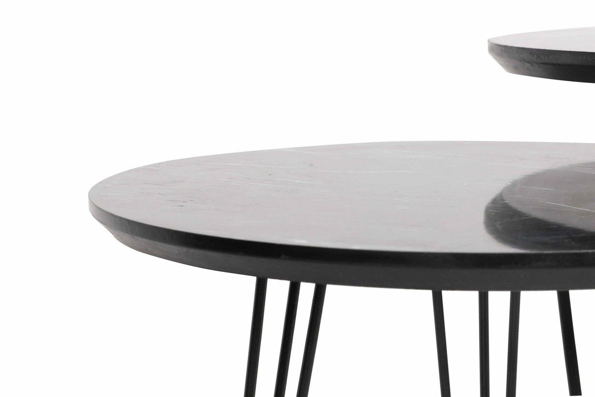 Masuta de Cafea MDF Mime, Negru, 38 x 38 x 55 - 50, 45 cm
