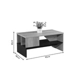 Masuta de cafea Naya, Natural-antracit, 93x46x43 cm
