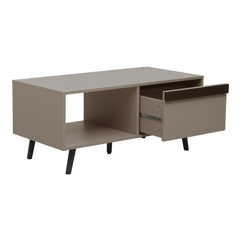 Bej - Negru | SKU: 225-000119 | Măsuță de cafea Nectra, Bej - Negru, 100x50x45 cm, varianta Bej - Negru, produs pentru amenajarea locuinței, disponibil online în România la CasaMob