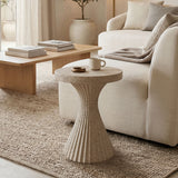 Masuta de cafea Nome, Alb - Ecru, 38x47 cm - Masuta de cafea Nome, Alb - Ecru, 38x47 cm - 414-000018