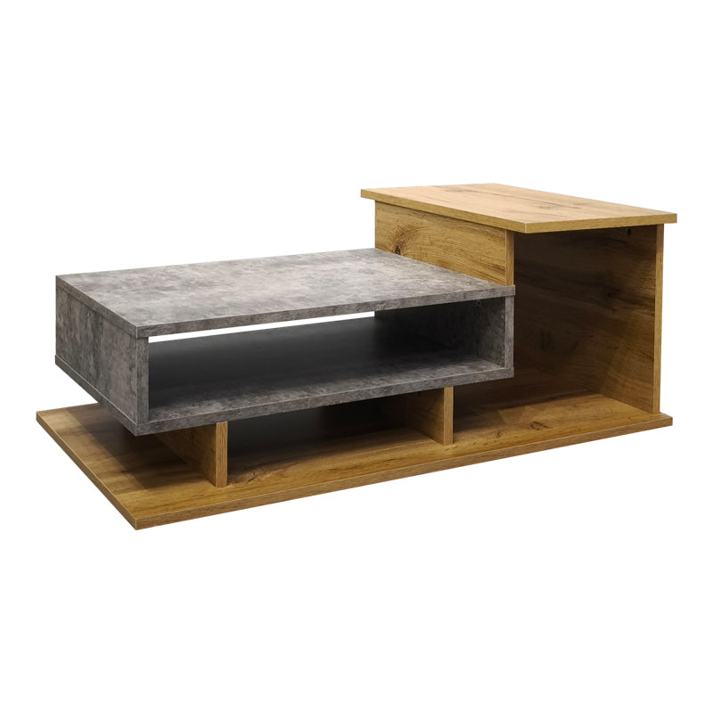 Masuta de cafea Nuvele, Pal melaminat, 90x50x35 cm - Sonoma-Gri