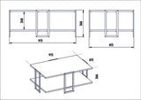 Masuta de cafea Polka - White, Aur, 92x37x62 cm