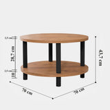 Masuta de cafea Roby - Black, Negru, 70x44x70 cm