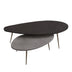 Masuta de cafea set 2 piese Monty, și metal, Negru - Gri, 116x46x46 cm