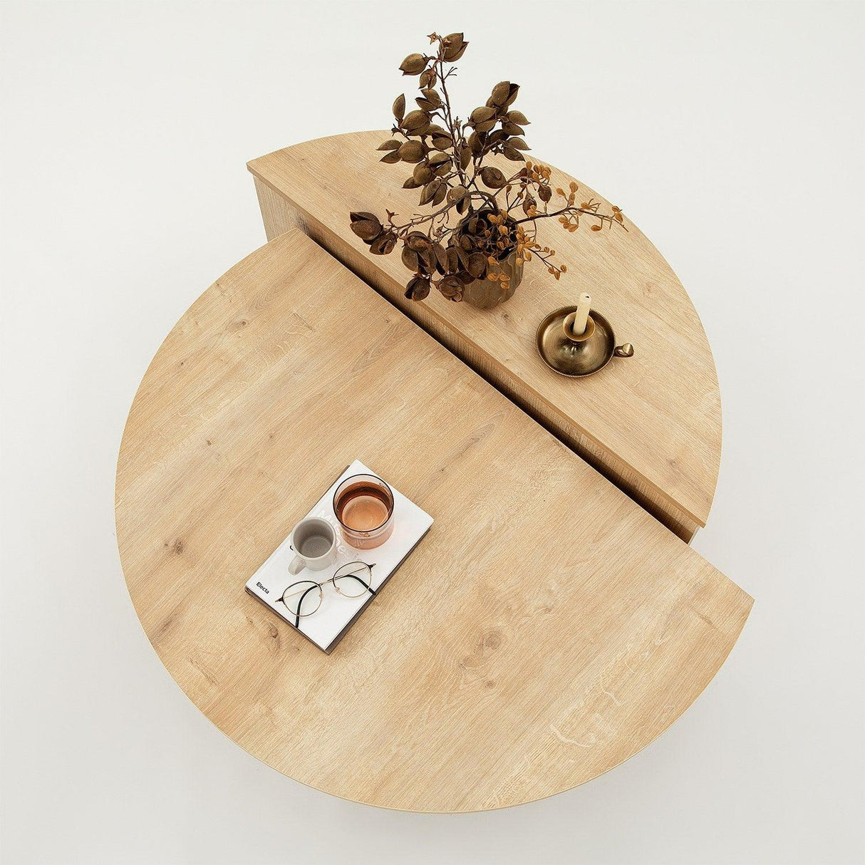 Masuta de cafea Sufragerie Podium, Stejar- Nuc, 90x60x30 cm - Stejar