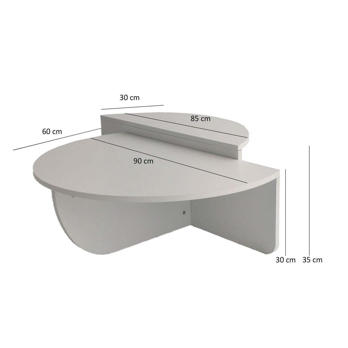 Masuta de cafea Sufragerie Podium, Stejar- Nuc, 90x60x30 cm - Masuta de cafea Sufragerie Podium, Stejar- Nuc, 90x60x30 cm