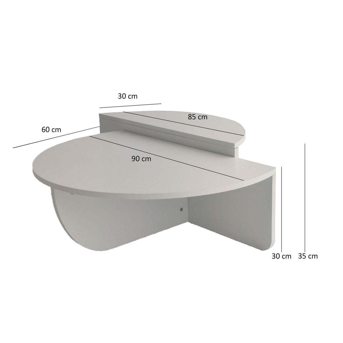 Masuta de cafea Sufragerie Podium, Stejar- Nuc, 90x60x30 cm