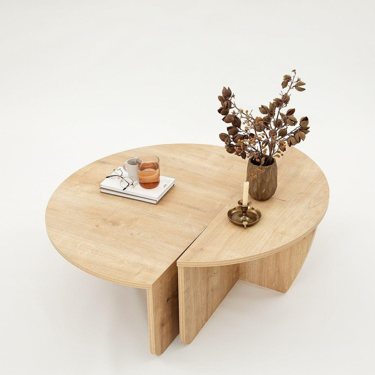 Masuta de cafea Sufragerie Podium, Stejar- Nuc, 90x60x30 cm - Stejar