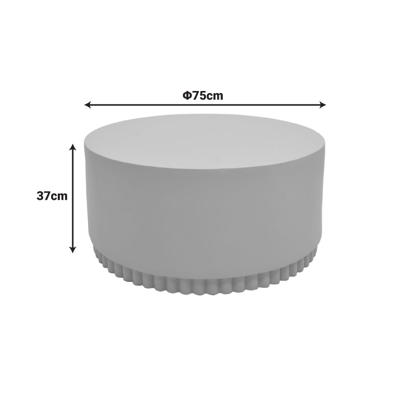 Masuta de cafea Tierra, Aspect travertin, Travertin, D75x37 cm